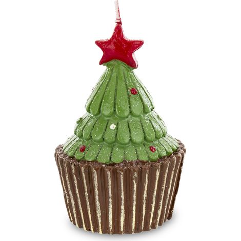 Mehrfarbige Weihnachtsbaumkerze 10,5 x 7 x 7 cm (1/5)