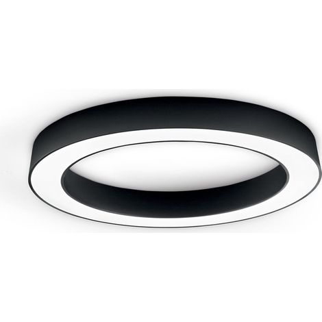Plafonnier design LED dimmable en aluminium Circle 60 - Noir (1/2)