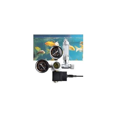 Régulateur de CO2 12 V avec double manomètre et clapet anti-retour, électrovanne réutilisable pour aquariums - Interface W21.8 (1/5)
