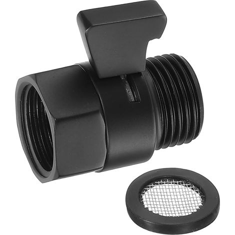 Water Flow Control Valve G1/2" Stop Valve (Black) (1/3)