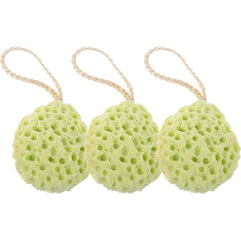 Éponges de bain naturelles, éponge de douche en luffa, exfoliante et nettoyante pour le corps, pour hommes, femmes et enfants (1/5)