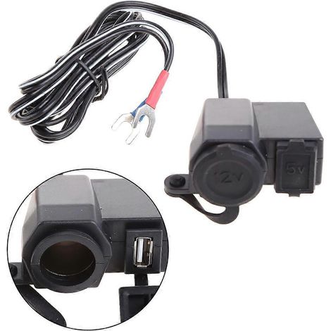 Prise d'alimentation intégrée allume-cigare USB 12 V pour moto (1/4)