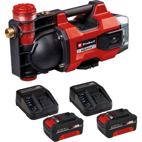 EINHELL Pompe de jardin sans fil Aquinna 36/38 F LED + 2x Kit de démarrage