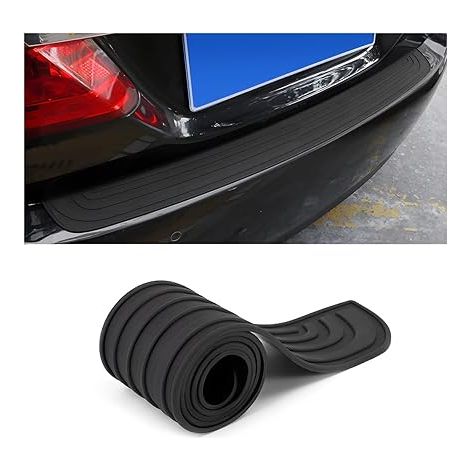 Protection Pare Choc Voiture, Protecteur Porte Coffre en Caoutchouc, Résistant Aux Rayures et Antidérapant, Convient à la Plupart des Accessoires Extérieurs de Voiture (Noir/101x8.5CM) (1/5)