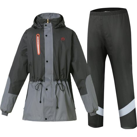 Men's Waterproof Coveralls Outdoor Waterproof Jumpsuit Breathable Rain Suit Set Unisex Cycling Waterproof Rainwear Hooded (1/5)