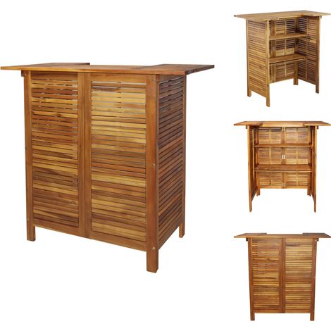 Gartentische - Living Stehtisch 110x50x105 cm Akazienholz Massiv (1/5)