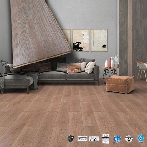 Pavimento in laminato 8mm Click Spazzolato bisellato BRONZE 197x1205 - 10 anni garanzia (prezzo al m²)