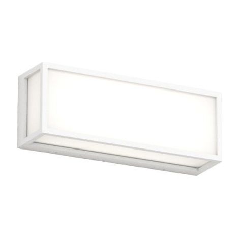 Applique moderno top light osaka rg gx53 led ip54 alluminio policarbonato, finitura metallo bianco