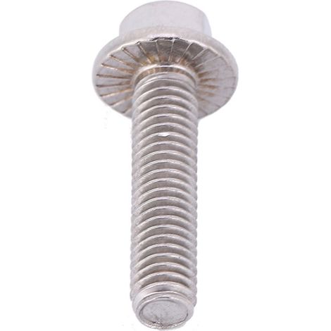 Lot de 10 vis à tête hexagonale avec embase M6 en inox A2 SS304, boulons à collerette, fixations robustes pour usage général. (1/5)