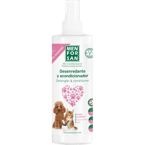 MENFORSAN Districante Ammorbidente per Cani e Gatti 500 ml, Facilita la Spazzolatura, Senza Bisogno di Acqua, Bianco (1/4)