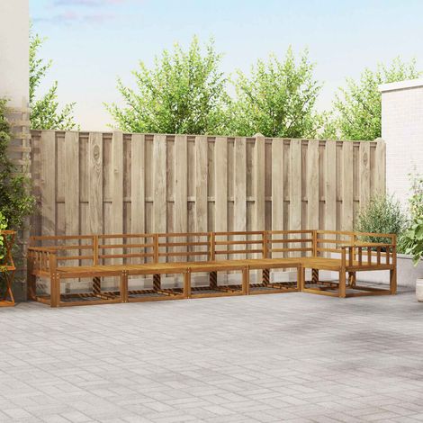 Outdoor-Sofagarnitur 6 pcs Natur Massivholz Akazie