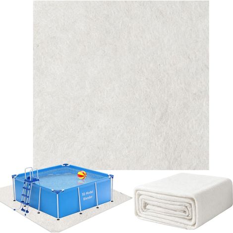 Tapis de protection pour jacuzzi et piscine - Tapis de protection carré de 400 cm - Tapis de protection de sol carré - Tapis de protection de bâtiment - Empêche les trous (1/5)