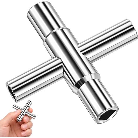 Jeu de clés carrées 4 en 1 – Dimensions intérieures 6,5/7/8/9 mm pour robinet, ventilation et armoire de commande (clé utilitaire universelle) (1/5)