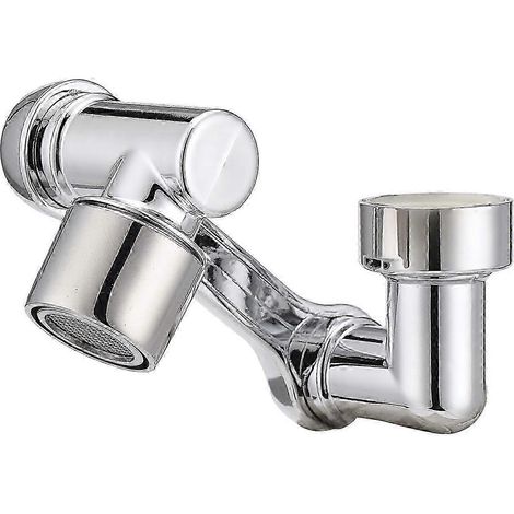 Adaptateur de robinet rotatif 1080° pour cuisine et salle de bain, pliable, jet doux, couleur argent. (1/5)