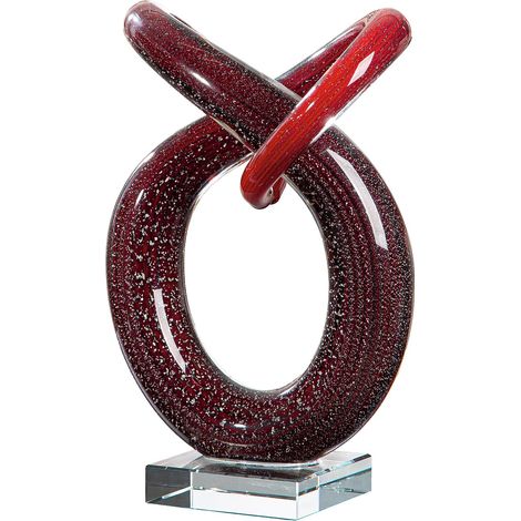 Sculpture d'art en Verre - Rouge - Hauteur 24 cm - Verre - Décoration pour la Maison ou Le Bureau (1/3)