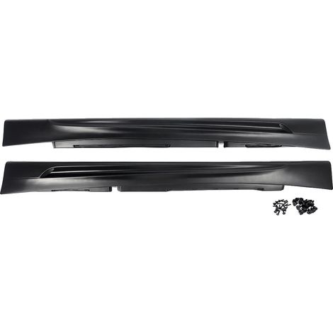 Extensiones de faldones laterales, aerodinámica mejorada, construcción duradera, negro mate. (1/2)