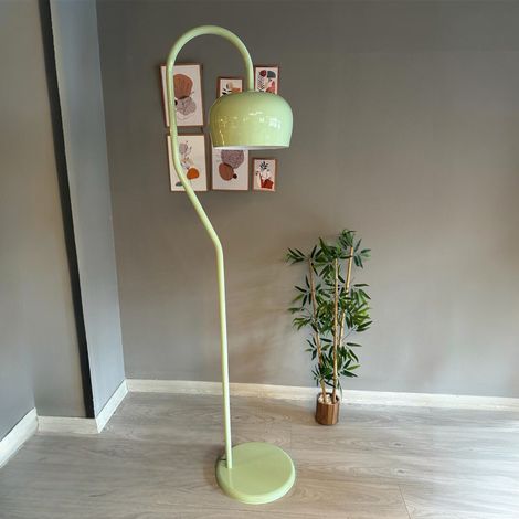 Lampadaire Darel Métal Moderne E27 Largeur 37 cm Abat-jour Réglable Tablette Variateur (1/3)