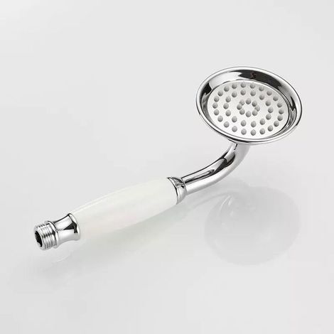 Pommeau de douche - LARGEIGHT - Classique - Rétro - Poignée céramique - Chromé (1/4)