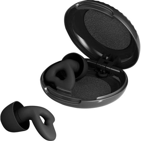 Bouchons d'oreilles pour dormir - Réducteurs de bruit - Dormez paisiblement - Réduction de 32 dB - Lot de 3 paires - Noir - Taille unique (1/5)