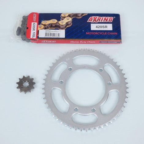 Kit chaîne Axring pour moto Derbi 50 Senda R Drd Pro 2006 à 2014 (1/2)