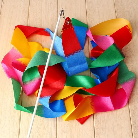 4m Ruban de Gymnastique Artistique en Polyester, Ballet Rythmique et Danse (1/5)