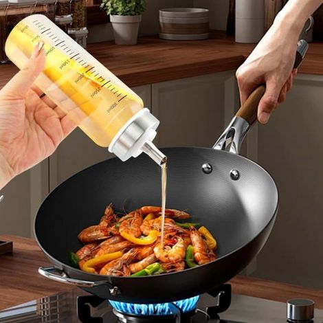 Distributeur de miel, distributeur de sirop d'érable anti-goutte de 280 ml, pot distributeur de sirop transparent avec graduation (1/4)