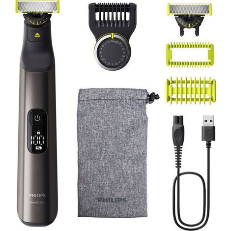 Rasoir tondeuse sans fil Philips OneBlade Pro 360 QP6552/30 Chrome USB-A (1/5)