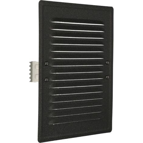 Grille d'aération x mm en métal avec moustiquaire couleur (165 x 230 mm, gris foncé).-NANOTEH (1/5)