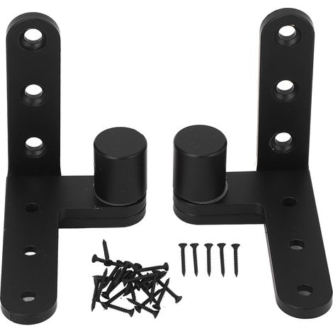 Kit de charnières de porte gauche/droite en acier inoxydable 130 LBS, rotation à 270°, pour armoires et portails, noir (1/5)