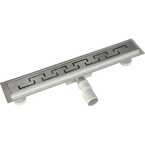 Acezanble – Caniveau de douche en acier inox 80 cm – Siphon anti-odeur – Débit 40-50L/min – Conception en V pour drainage efficace (1/5)