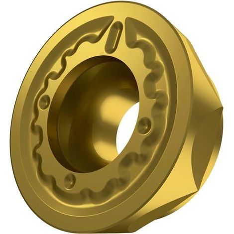 Fräswendeschneidplatte ISO RCMT 1606MOSN-R:M8330 D.5,5mm PVD beschichtet Gold (1/2)