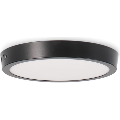 IluminaShop - Plafon de Superficie Circular Negro 20W CCT