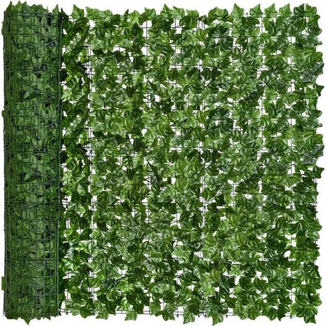 Künstliche Efeu Sichtschutzmatte 1x3m – Hecke Sichtschutz Gartenzaun Dekoration