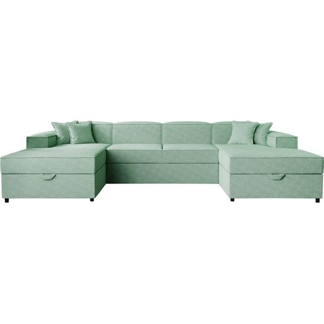 Sofá rinconero Clovis 115, Coral 55, Función de descanso, Almacenaje, 320x166x79cm, 0 (1/5)