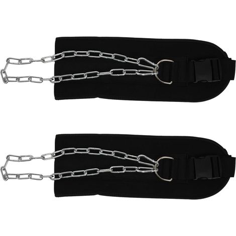 2X Tremper Ceinture avec Chaîne Ceinture Pull Up Ceinture avec Boucle pour Haltérophilie Entraînement Gym Accessoires (1/5)