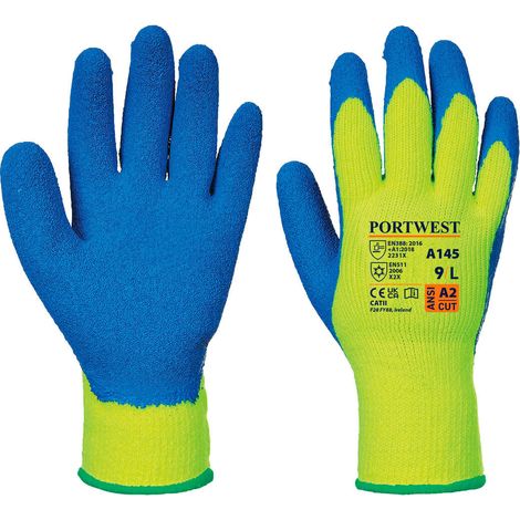 Gant Cold Grip Farbe: Gelb/Blau Größe L - Portwest