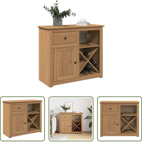 vidaXL Kieferholz -  Sideboard mit Schubladen Panama 93x40x80 cm Massivholz Kiefer (1/5)