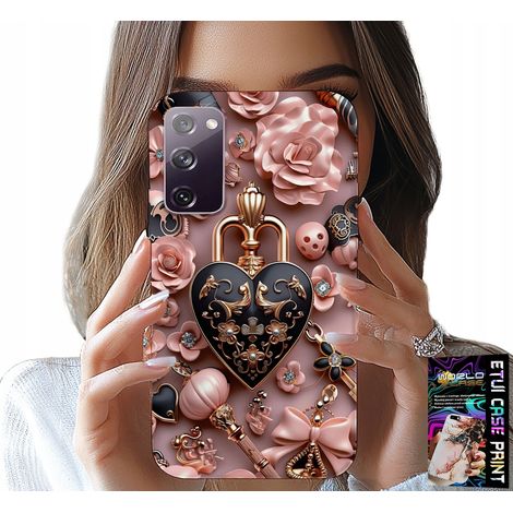 Schutzhülle für Samsung Galaxy S20 FE – feminine Muster, Vorhängeschloss-Herz-Hülle + Schutzfolie (1/5)