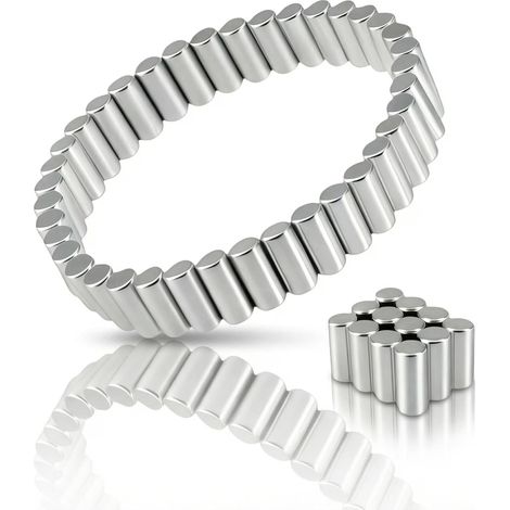 Aimants cylindriques en néodyme 4.3  9mm, 50 aimants à tige minuscule pour tableau blanc, réfrigérateur, aimants de carte, bracelet magnétique pour hommes et femmes, bijoux à bague (1/5)