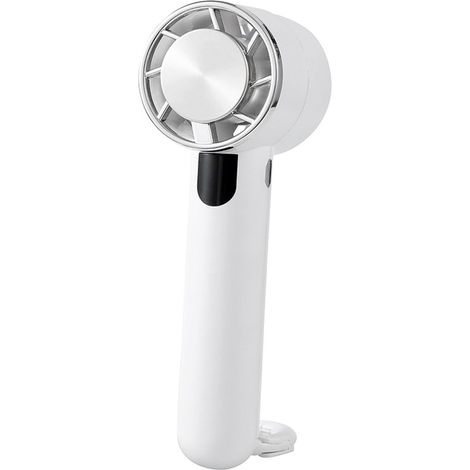 Ventilatore portatile ricaricabile tramite USB con 5 velocità, ideale per casa, ufficio, esterni e viaggi, colore bianco. (1/5)