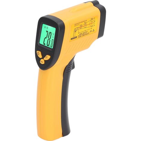 Thermomètre infrarouge sans contact – Plage de -50 à 550°C – Écran LCD rétroéclairé – Temps de réponse ≤ 0.8s – Rapport distance 12:1 (1/5)