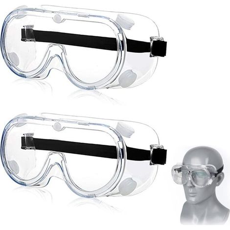 Zweiteilige Schutzbrille gegen Tröpfchen, Augenschutz, Staubschutz, Antibeschlagschutzbrille für den täglichen Gebrauch, Labor (1/5)