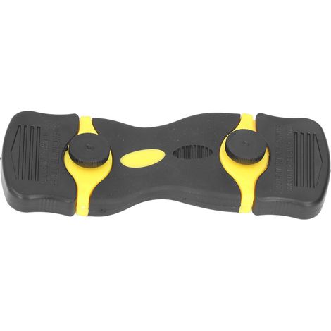 Grattoir Double Lame Métal/ABS - 2 en 1 pour Surfaces et Vitres (Noir/Jaune)