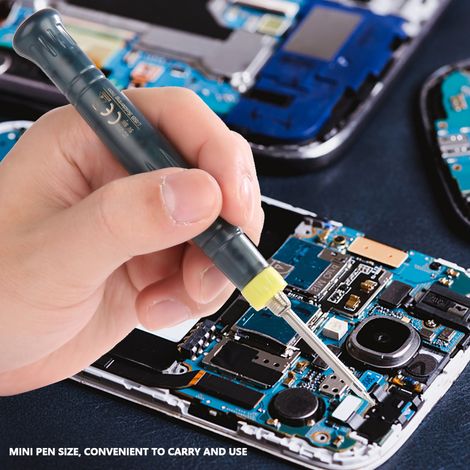 Fer à souder USB électrique transportable 5V 8W noir plastique métal 98g 1 pièce outil bricolage soudure PCB SMD réparation (1/5)