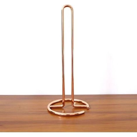 Or rose-Support de Rouleau de Papier, Porte-Rouleau de Cuisine Portable en Acier Inoxydable Or Porte Rouleaux Papier Toilette Vertical en Acier Support Distributeur de Papier (1/4)