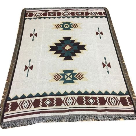 Housse de canapé serviette couverture tricoté géométrique à complète une 180 180cm (1/5)