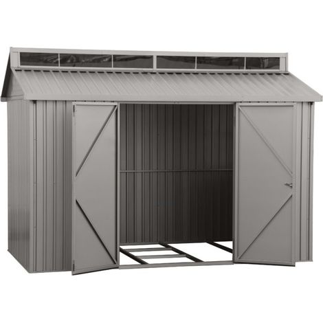 Casetta Box da Giardino 323,3x182,5x230,5 cm in Alluminio Grigio (1/5)
