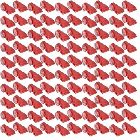 SHINING HOUSE Crochet de serrure de 100pcs serrure de butée, serrure de sécurité rouge en plastique, installation facile, pour lien de marchandise, crochets de supermarché, affichage anti-vol de magas (1/5)