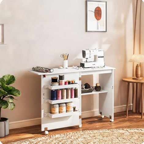 Armoire de rangement pliable blanc 117 x 40 x 77,5 cm (1/5)