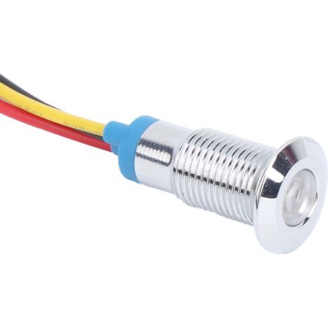 Vier Sets werden zusammen verkauft, 3-6V, 8mm wasserdicht, zweifarbige LED-Metallanzeigen (rot und gelb). (1/5)